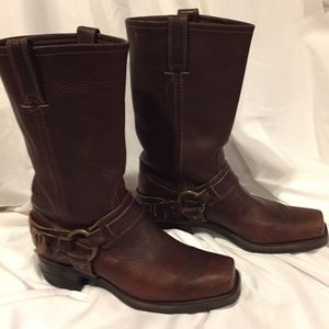 Frye Belted Harness Boots